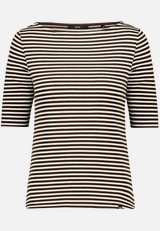 Ringelshirt  mit U-Boot Ausschnitt  / Vorderseite