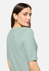Strukturshirt mit Rundhalsausschnitt / Detailbild