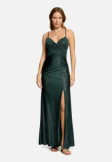 Abendkleid im Glitzer-Look / Modellfoto Vorderseite