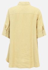 Leinenbluse mit Kragen / Rückseite