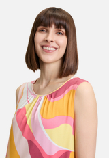 Rundhals-Shirt mit Raffung / Detailbild