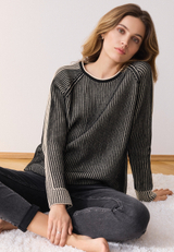 Grobstrick-Pullover mit Rippenstruktur / Imagebild