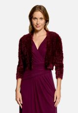 Strickbolero mit Struktur / Modellfoto Vorderseite
