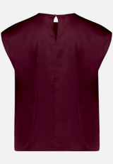 Satin-Bluse  mit Rundhalsausschnitt / Rückseite