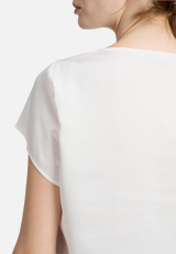 Satin-Bluse kurzarm / Detailbild