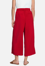 Stoffhose  7/8 Länge mit Schnalle / Modellfoto Rückseite