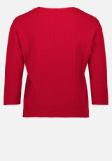 Feinstrickpullover mit V-Ausschnitt / Rückseite