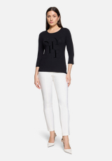 Basic Shirt mit Placement / Modellfoto Vorderseite (Outfit)