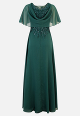 Abendkleid mit Stickerei / Rückseite