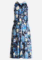 Cocktailkleid mit Stehkragen / Rückseite