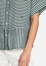 Hemdbluse gestreift 3/4 Arm / Detailbild