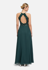 Abendkleid rückenfrei / Modellfoto Rückseite