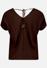 T-Shirt  mit V-Ausschnitt und Bindedetail  / Rückseite