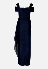 Abendkleid im Glitzer-Look / Rückseite