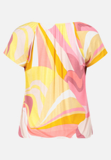Printshirt mit Gummizug / Rückseite