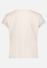 Baumwollshirt mit Ärmelaufschlag / Rückseite