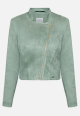 Bikerjacke mit Stehkragen / Vorderseite