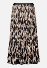 Plisseerock Midi mit Leoprint / Rückseite