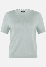 Kurzarmpullover  mit Wellensaum  / Vorderseite
