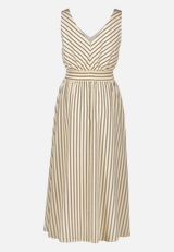 Midikleid  tailliert mit Streifen  / Rückseite