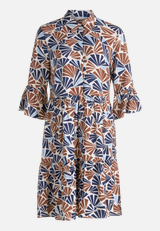 Stufenkleid mit Print / Vorderseite