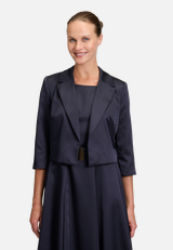 Blazer-Jacke ohne Verschluss / Modellfoto Vorderseite