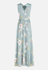 Abendkleid mit Blumenprint / Rückseite