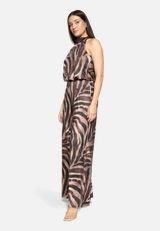 Jumpsuit mit Animalprint / Modellfoto Vorderseite (Outfit)