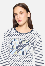 Ringelshirt mit Strass / Detailbild