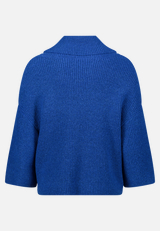 Strickpullover mit Kragen / Rückseite