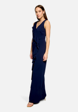 Jumpsuit mit Volant / Modellfoto Vorderseite (Outfit)