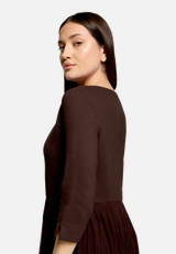 Plisseekleid mit 3/4 Arm / Detailbild