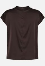 Satin-Bluse mit Kragen / Rückseite
