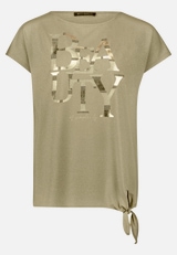 Halbarm-Shirt mit Schleifenknoten / Vorderseite