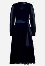 Cocktailkleid mit Gürtel / Vorderseite