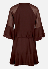 Volantkleid mit Rüschen / Rückseite