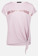 Halbarm-Shirt mit Schleifenknoten / Vorderseite
