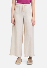 Leinenhose mit Taschen / Modellfoto Vorderseite