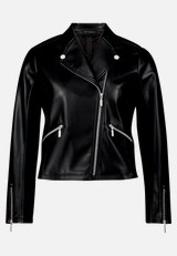 Bikerjacke mit Reißverschluss / Vorderseite