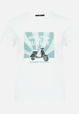 Baumwoll-T-Shirt mit Print / Vorderseite