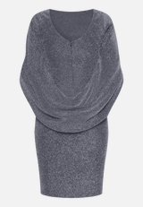 Cocktailkleid im Glitzer-Look / Rückseite