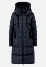 Daunen-Steppjacke mit Kapuze / Vorderseite