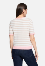 Basic-Pullover kurzarm / Modellfoto Rückseite