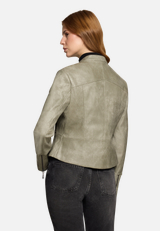 Casual-Jacke mit Stehkragen / Modellfoto Rückseite