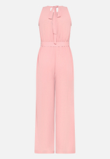 Jumpsuit mit Gürtel und weitem Bein / Rückseite
