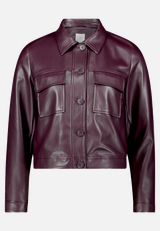 Lederjacke langarm / Vorderseite