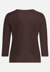 Strukturshirt mit Rundhalsausschnitt / Rückseite
