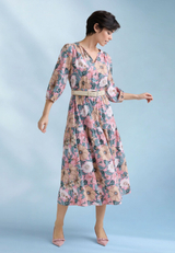 Blumenkleid Maxi mit Gürtel / Imagebild