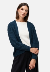 Grobstrickjacke offener Style / Modellfoto Vorderseite