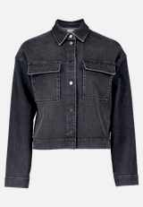 Jeansjacke mit aufgesetzten Taschen / Vorderseite